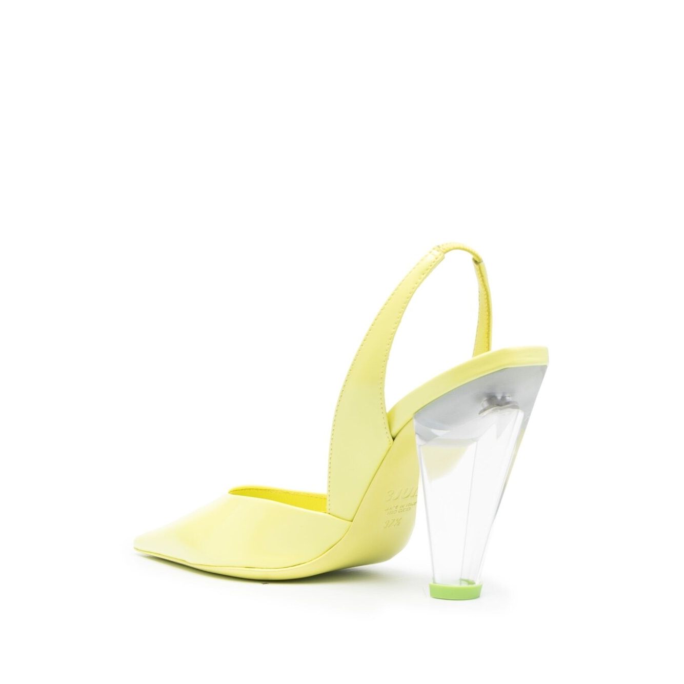 3JUIN With Heel Yellow Medium Heel