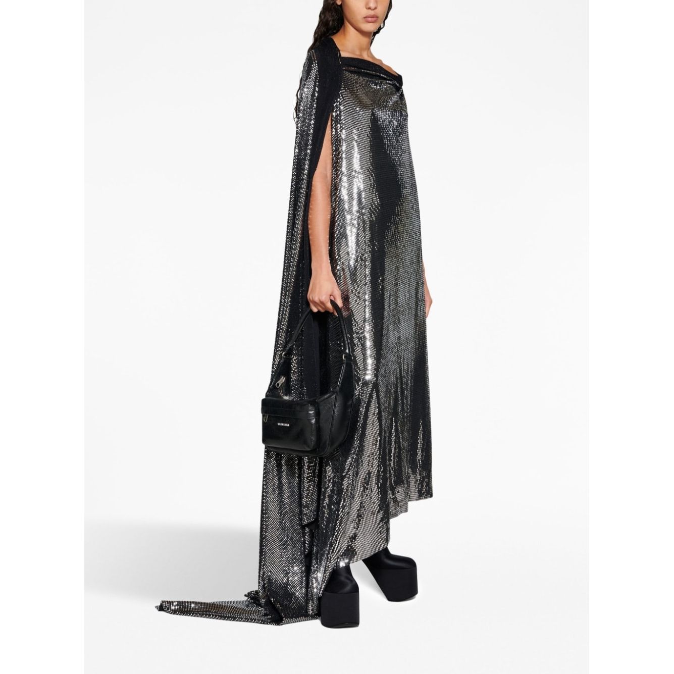 Balenciaga Metallic Effect Midi Dress