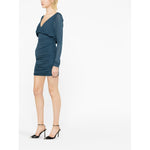 Saint Laurent draped mini dress 729749Y5G983041