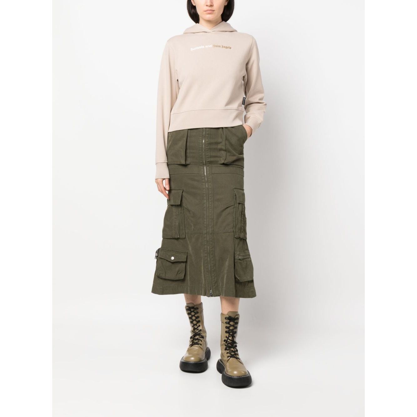 Palm Angels Sweaters Beige Topwear