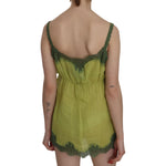 PINK MEMORIES Green Lace Spaghetti Strap Tank Top Blouse TSH3456-44