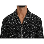 Dolce & Gabbana Elegant Silk Pajama Shirt with Skull Print Dolce & Gabbana Rosy Brown
