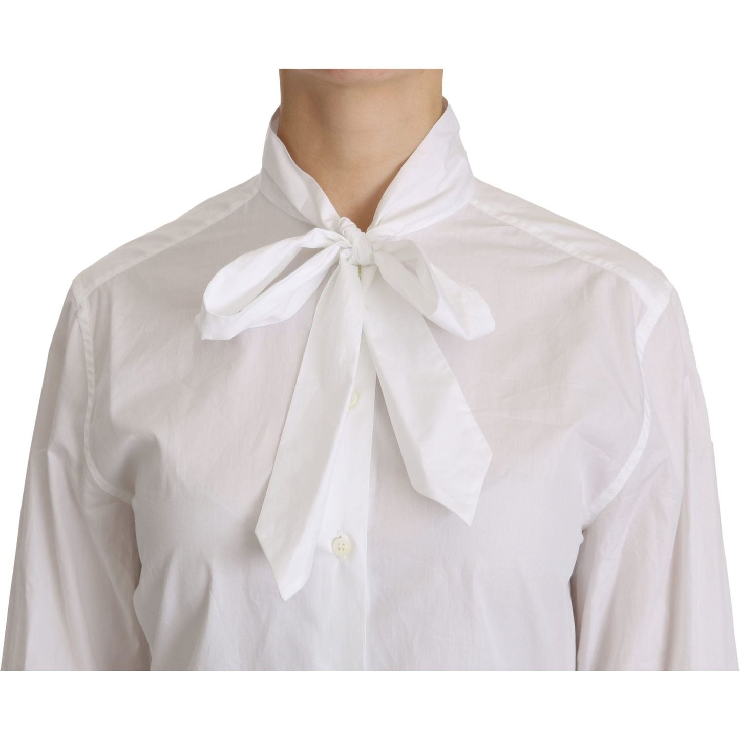 Dolce & Gabbana White Turtle Neck Long Sleeve Polo Shirt TSH4321-38