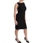 Dolce & Gabbana Black Sheath Stretch Formal Dress DR2165-48