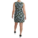 Dolce & Gabbana Blue Floral Brocade Gown Shift Dress DR2513-48