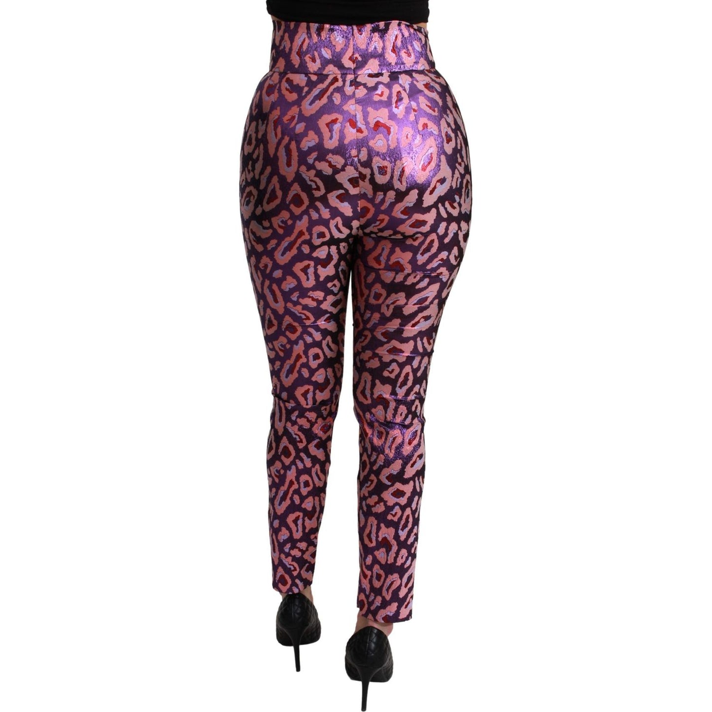 Dolce & Gabbana Multicolor Patterned Cropped High Waist Pants PAN71056-40