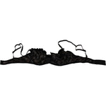 Ermanno Scervino Black Mesh Balconcino Bra Nylon Underwear BIK791-iT2