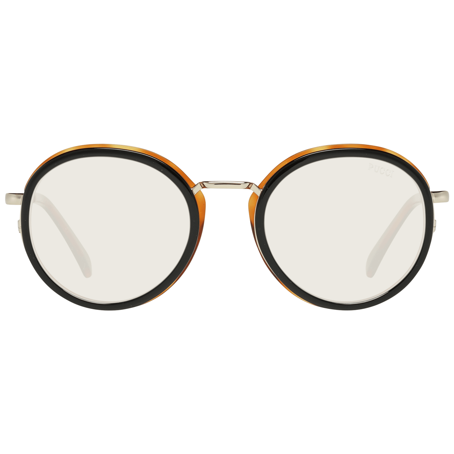 Emilio Pucci Black Metal & Plastic Sunglasses