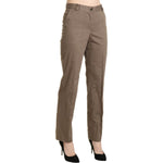 BENCIVENGA Brown High Waist Straight Dress Trouser Pants PAN71342-42