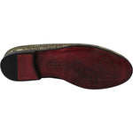 Dolce & Gabbana Gold Jacquard Flats Mens Loafers Shoes MV3488-39