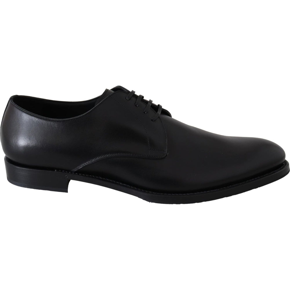 Dolce & Gabbana Black Leather SARTORIA Hand Made Shoes MV3734#