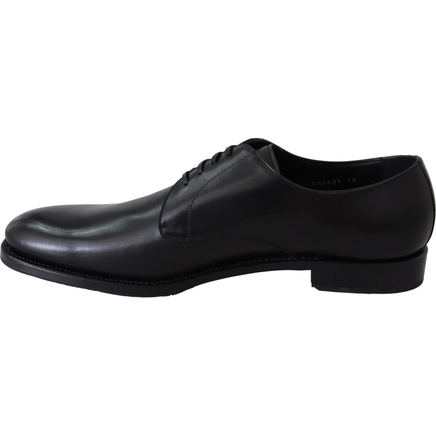 Dolce & Gabbana Black Leather SARTORIA Hand Made Shoes MV3734#