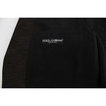 Dolce & Gabbana Elegant Brown Black Wool Blend Dress Vest Dolce & Gabbana Black