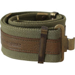 Ermanno Scervino Green Leather Rustic Bronze Buckle Army Belt BEL8051-80