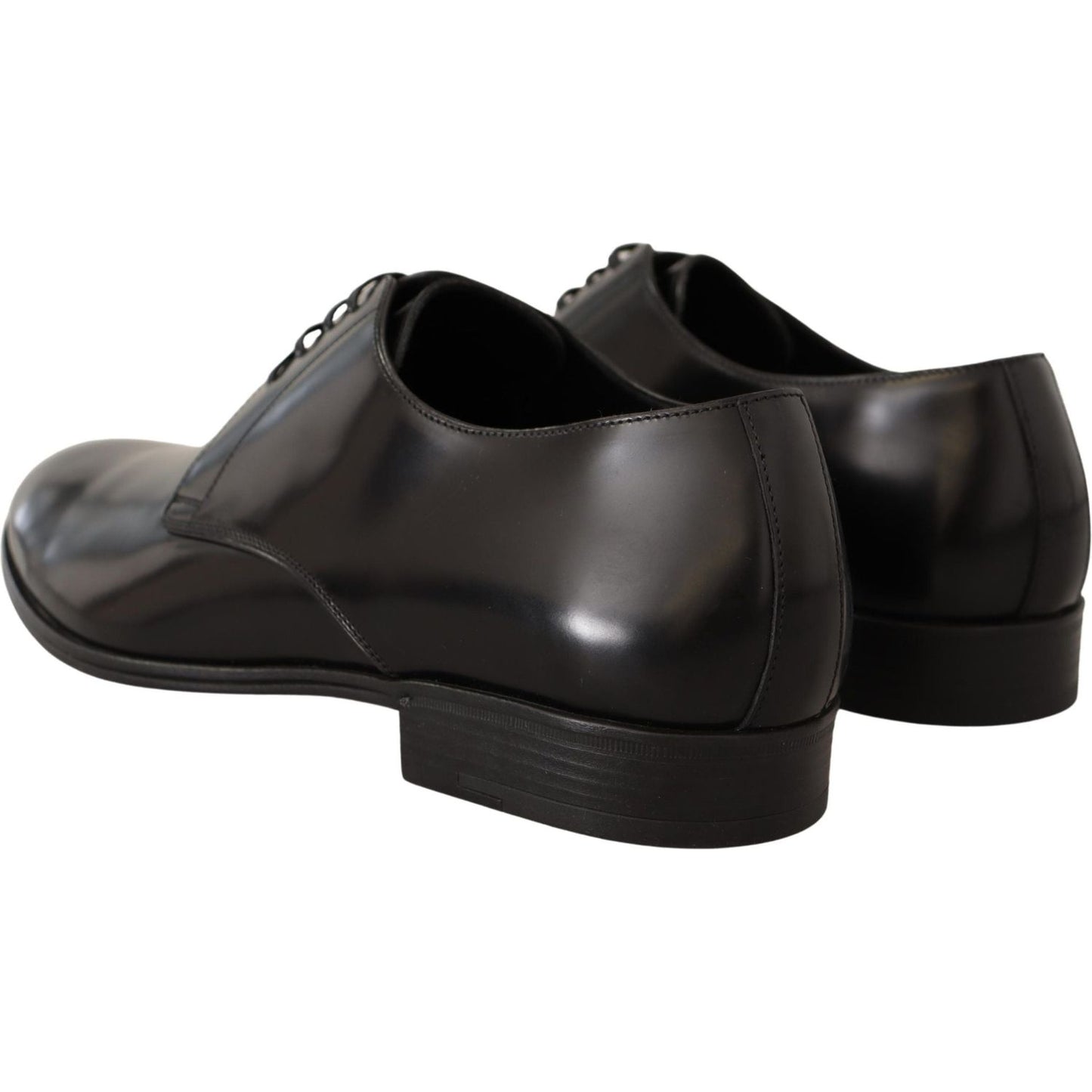 Dolce & Gabbana Elegant Black Leather Derby Shoes