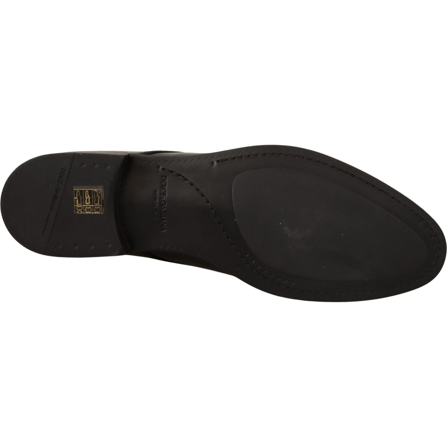 Dolce & Gabbana Elegant Black Leather Derby Shoes