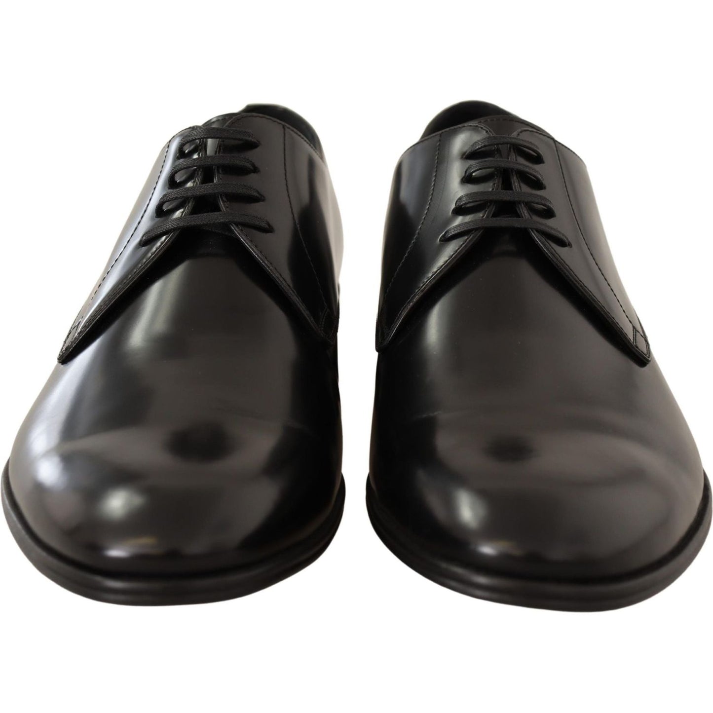 Dolce & Gabbana Elegant Black Leather Derby Shoes