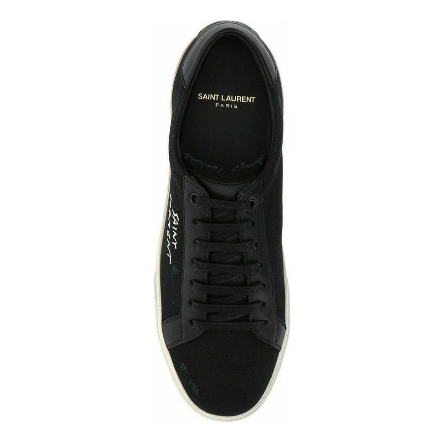Saint Laurent Sleek Black Canvas & Leather Low-Top Sneakers YS 611106GUP50 1000_39