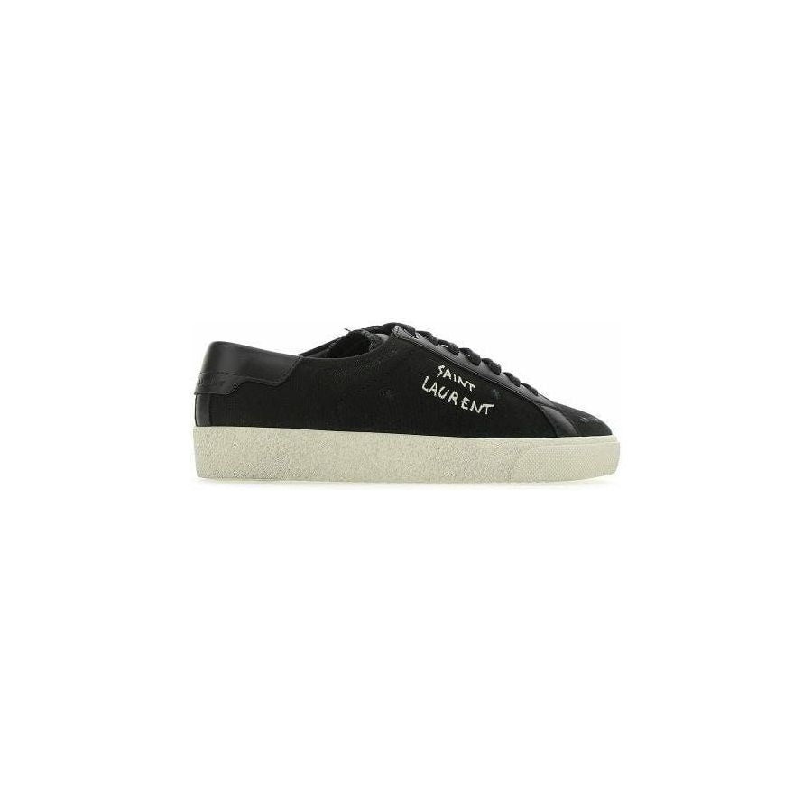 Saint Laurent Sleek Black Canvas & Leather Low-Top Sneakers YS 611106GUP50 1000_39