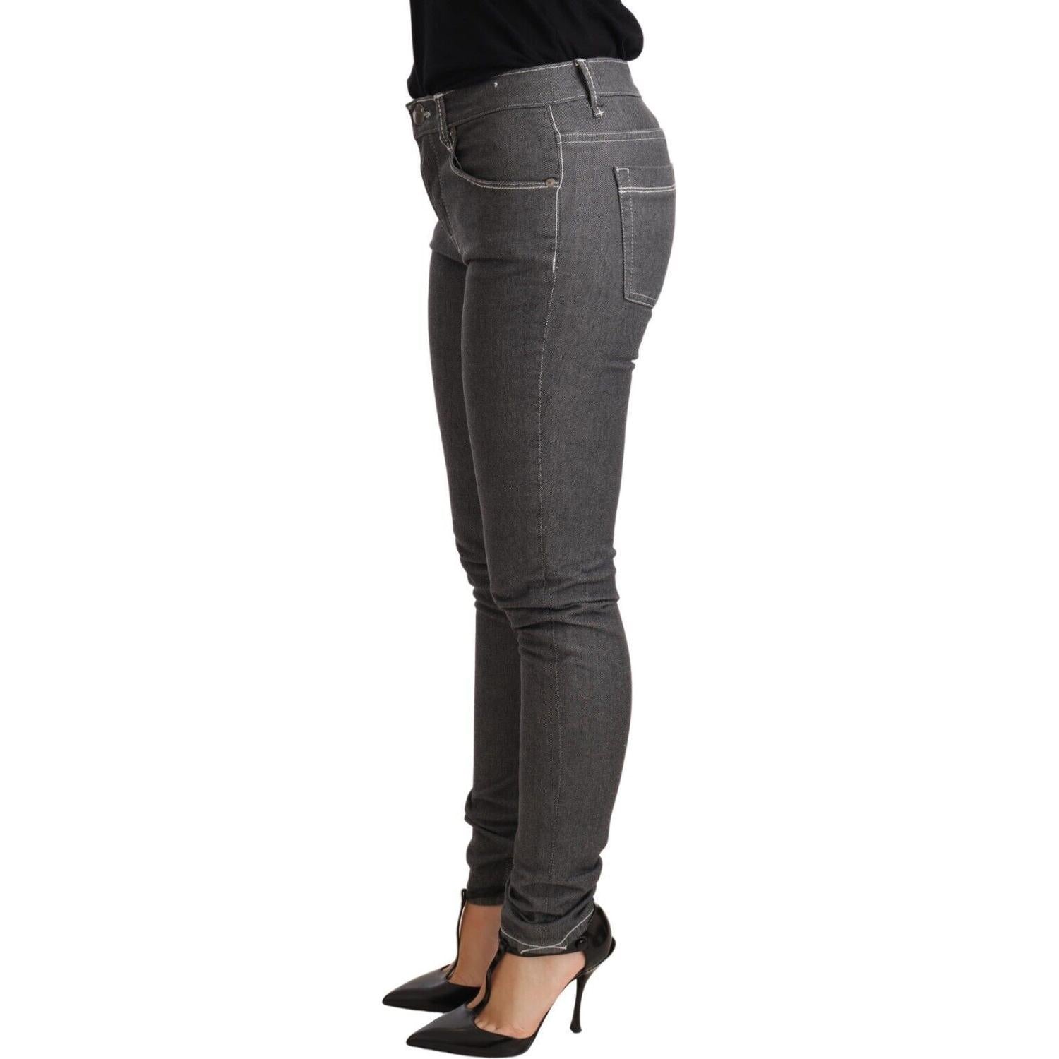 Acht Gray Low Waist Skinny Denim Trouser Jeans