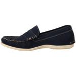Pollini Blue Suede Low Top Mocassin Loafers Casual Men Shoes MV4283 - 40