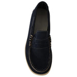 Pollini Blue Suede Low Top Mocassin Loafers Casual Men Shoes MV4283 - 40