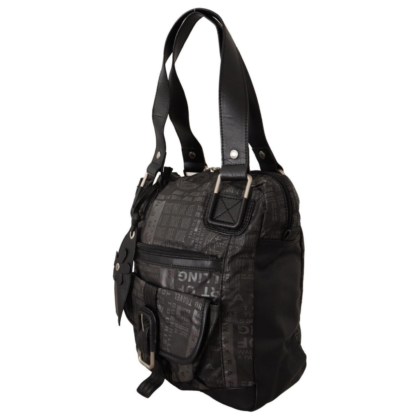 WAYFARER Black Printed Logo Shoulder Handbag Purse Bag VA8774