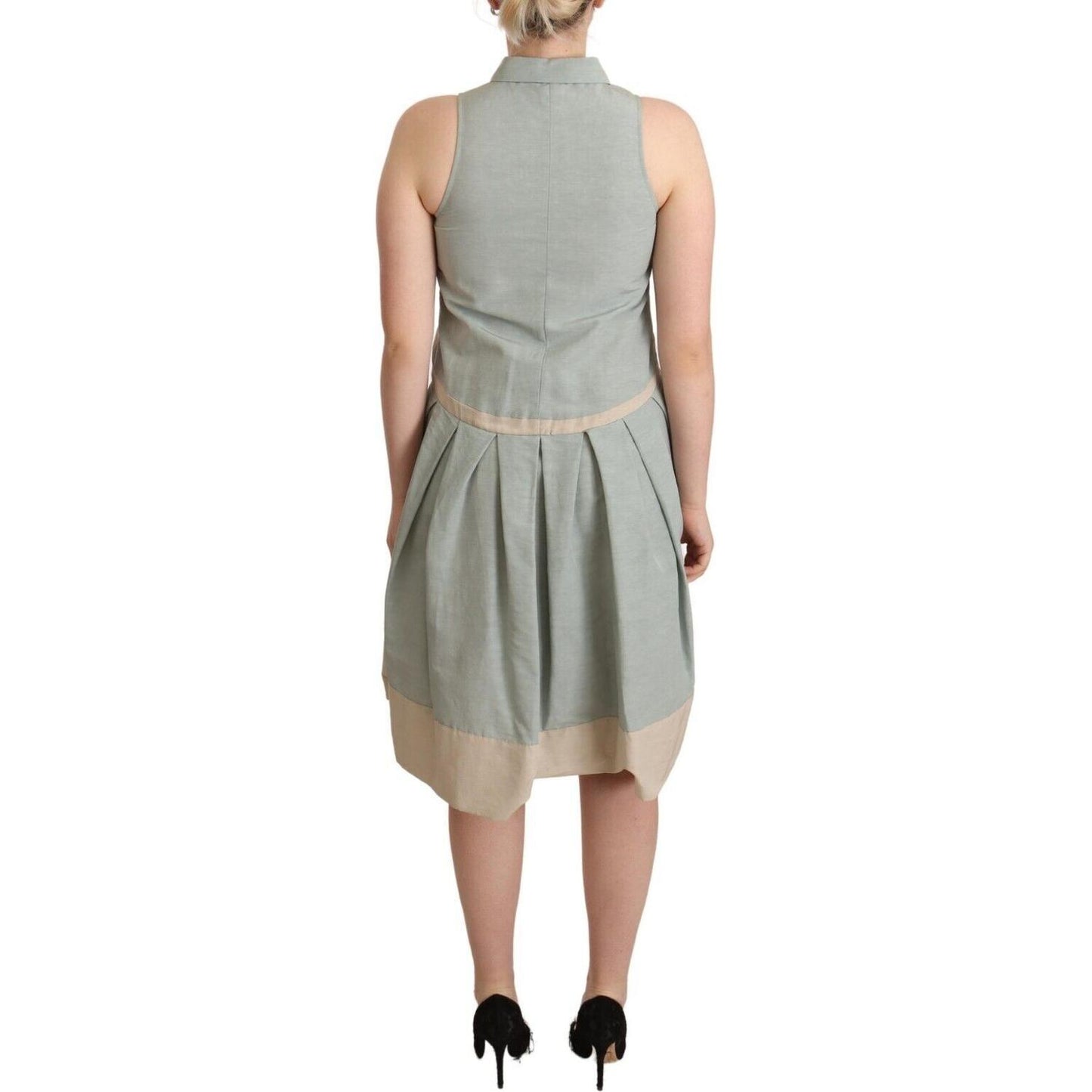 Comeforbreakfast Multicolor Collared Sleeveless Sheath Dress DR28566 - 40