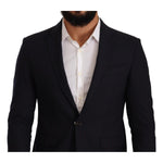 Domenico Tagliente Elegant Single Breasted Black Jacket Domenico Tagliente Black