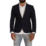 Domenico Tagliente Elegant Single Breasted Black Jacket Domenico Tagliente Dark Gray
