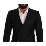 Dolce & Gabbana Elegant Black Dotted Formal Blazer Dolce & Gabbana Black