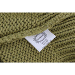 PINK MEMORIES Green Cotton Blend Knitted Sleeveless Sweater SIG30252-1