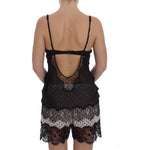 Dolce & Gabbana Black Silk Lace Babydoll Lingerie Top SIG30084-4