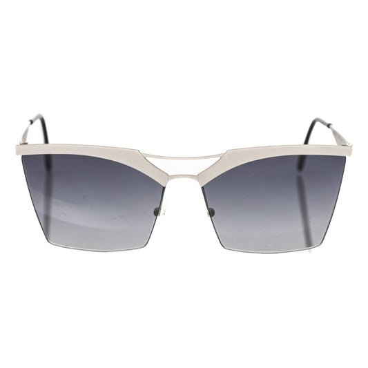 Frankie Morello Silver Metallic Fiber Women Sunglass