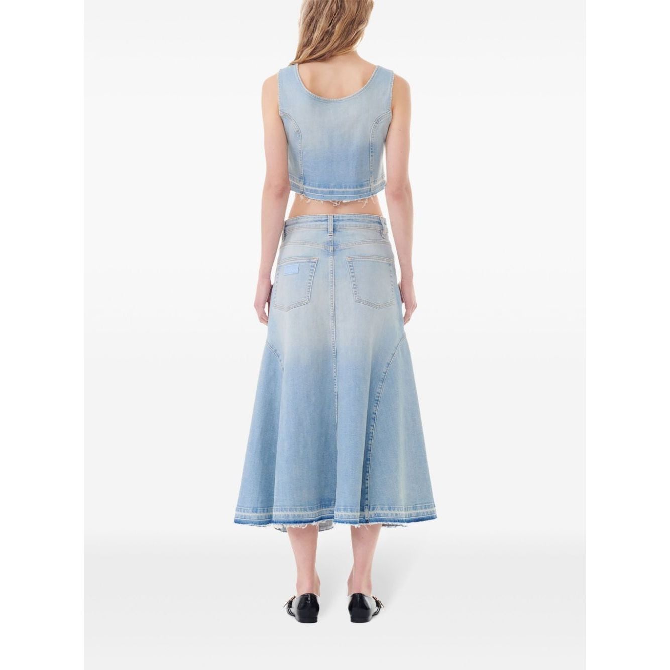 Ganni Flared denim skirt J1474091