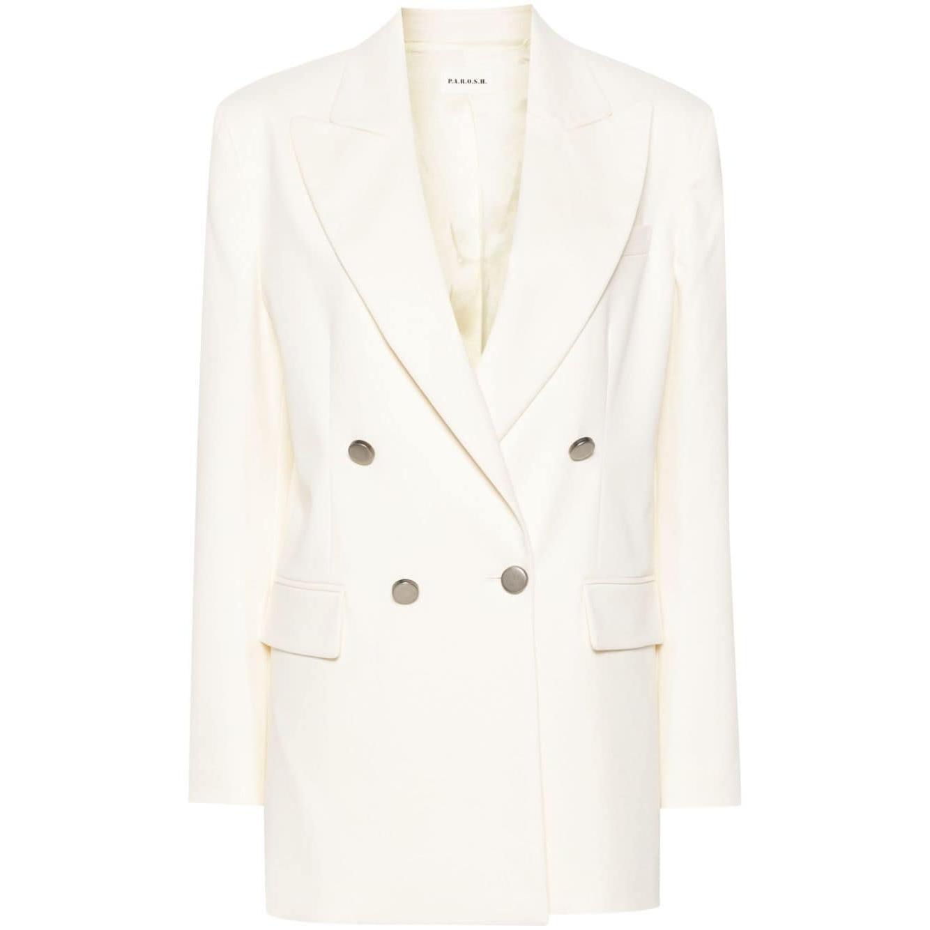 Parosh Jackets White D420330CREW084
