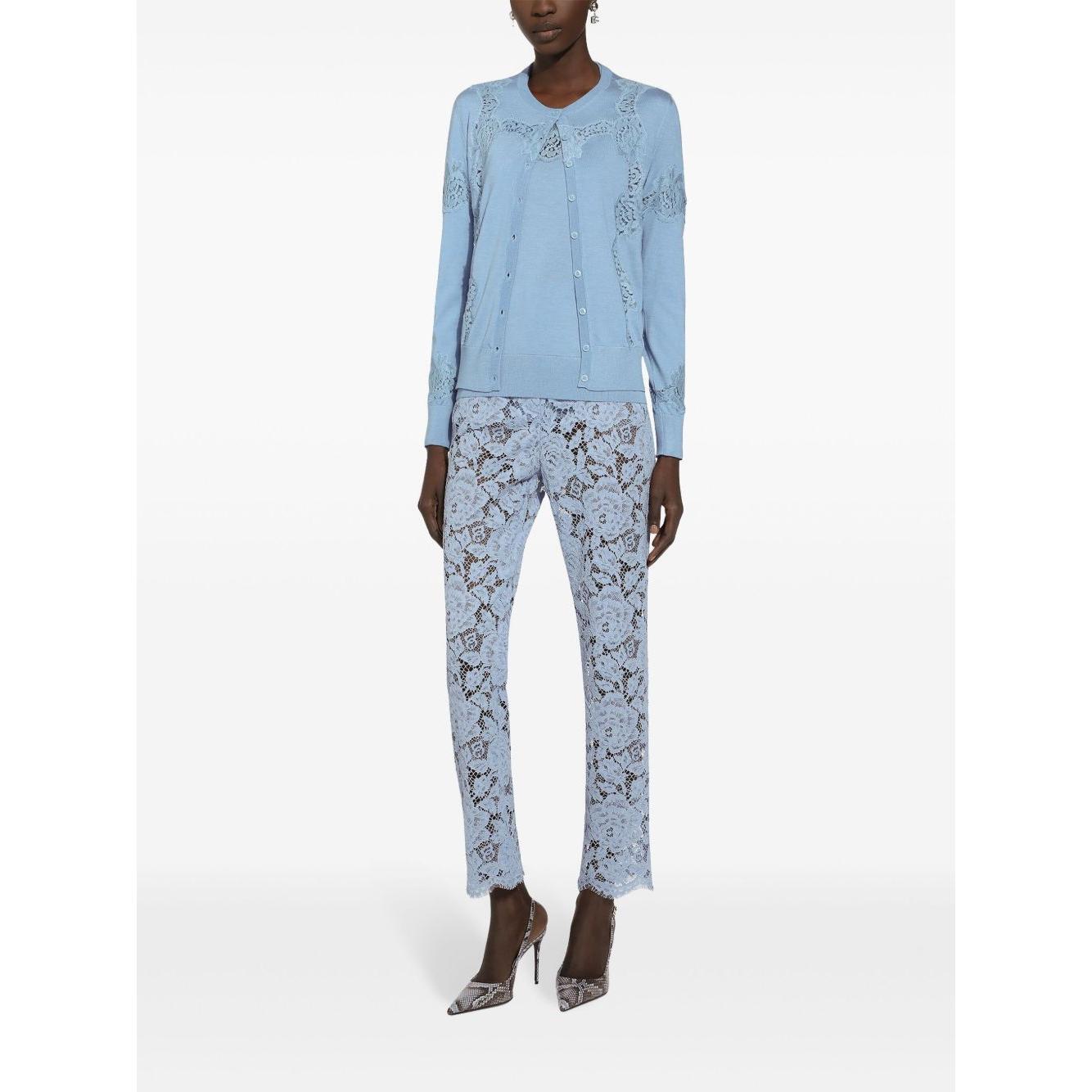 Dolce & Gabbana Embroidered Lace Trousers