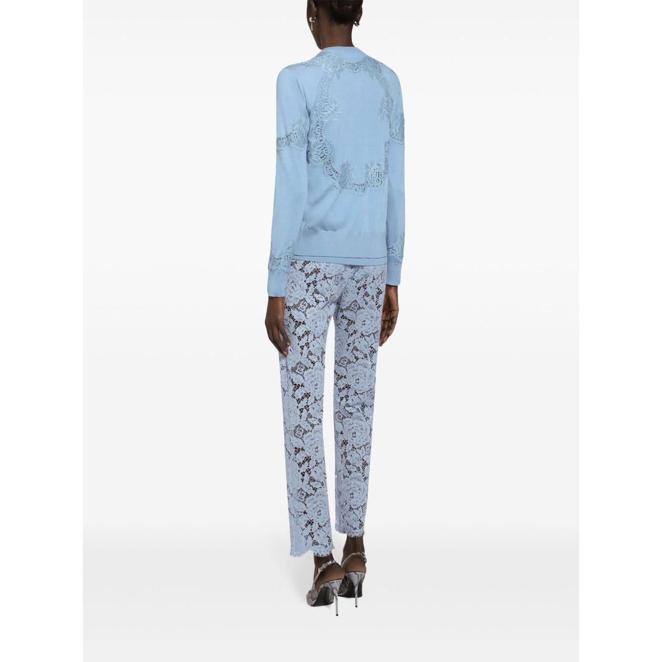 Dolce & Gabbana Embroidered Lace Trousers