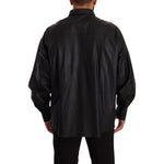 Dolce & Gabbana Elegant Black Leather Jacket Dolce & Gabbana Black