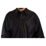 Dolce & Gabbana Elegant Black Leather Jacket Dolce & Gabbana Black