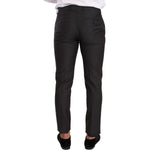 Dolce & Gabbana Elegant Black Wool Martini Suit Dolce & Gabbana Dark Slate Gray
