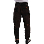 Dolce & Gabbana Brown Cotton Distressed Regular Denim Jeans PAN72745 - 48
