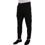 Dolce & Gabbana Sleek Skinny Cargo Pants in Timeless Black Dolce & Gabbana Black