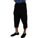 Dolce & Gabbana Elegant Black Cotton Blend Cropped Pants Dolce & Gabbana Black