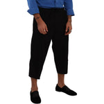 Dolce & Gabbana Elegant Black Cotton Blend Cropped Pants Dolce & Gabbana Black