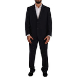 Domenico Tagliente Elegant Black Two-Piece Suit Ensemble Domenico Tagliente Black