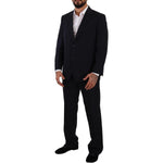 Domenico Tagliente Elegant Black Two-Piece Suit Ensemble Domenico Tagliente Black