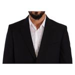 Domenico Tagliente Elegant Two-Piece Black Suit Ensemble Domenico Tagliente Black
