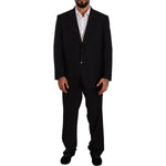 Domenico Tagliente Elegant Two-Piece Deconstructed Suit Domenico Tagliente Black