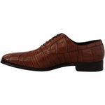 Dolce & Gabbana Brown Crocodile Leather Mens Formal Derby Shoes MV4509 - 44